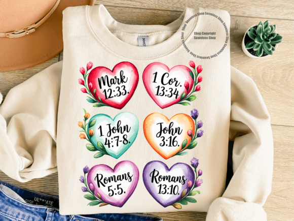 Christian Love Quotes PNG Bible Verses for T-Shirt Designs
