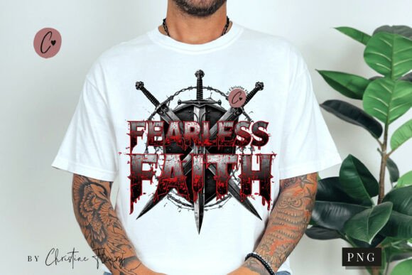 Fearless Faith Christian PNG for T-Shirt Designs