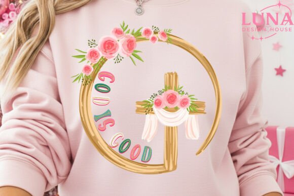 God is Good Png Floral Jesus Png