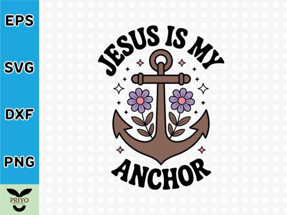 Jesus is My Anchor Boho T-shirt Design