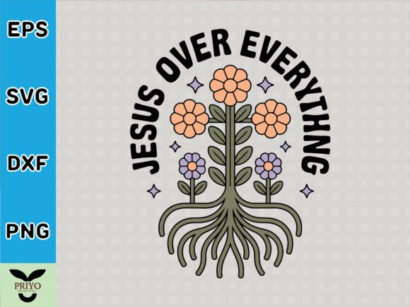 Jesus Over Everything T-Shirt Design