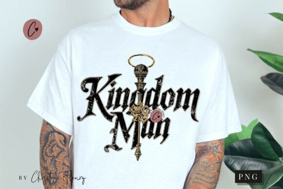 Kingdom Man Christian PNG for T-Shirt Designs
