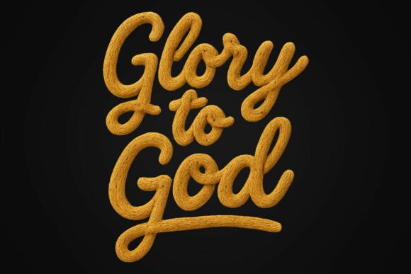 Knitted Christian God Christmas PNG for T-Shirt Designs