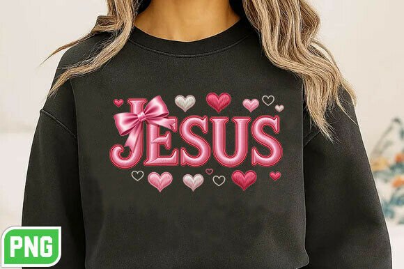 Preppy Valentine Jesus PNG T-Shirt Designs